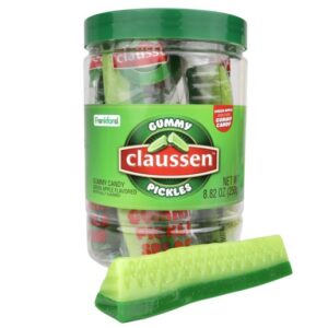 Frankford Claussen Gummy Pickles Green Apple Flavor 7.1 oz Tub 12ct